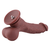 HiSmith HSA155 Huge Silicone Dildo with Intact testicles for Advanced Users KlicLok 31cm Brown