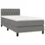 Vidaxl Box spring postelja z vzmetnico temno siva 90x190 cm blago