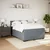 Vidaxl Box spring postelja z vzmetnico temno siva 140x200 cm žamet