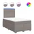 Vidaxl Box spring postelja z vzmetnico taupe 120x190 cm blago