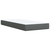 VIDAXL Box spring postelja z vzmetnico temno siva 100x200 cm blago