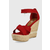 Sandale U.S. Polo Assn. za žene, boja: crvena, klin peta