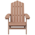 vidaXL Vrtni stol Adirondack HDPE rjav