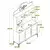 HANAH HOME Lyon 120 White Black komoda