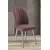 Hanah Home set trpezarijskih stolica Platinum 2 kom, puder roze tkanina Jerry, hromirane metalne noge