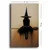 WallXpert slika na platnu 4570HALC-004, Noć veštica, silueta veštice na metli na bež-oker pozadini, 45 x 70 cm