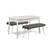HANAH HOME Trpezarijski sto sa 2 klupe Costa 1053 White Anthracite