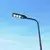 LED prigušiva solarna ulična lampa LED/12W/3,2V 6000K IP65 10000 mAh + daljinski upravljač