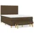 Vidaxl Box spring postelja z vzmetnico temno rjav 140x190 cm blago