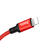 Hoco podatkovni kabel Lightning na USB 2m 3A rdeč pleten