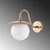 OPVIQ Vall Lamp zidna zlatna lampa Anemon 15001