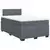 vidaXL Box spring postelja z vzmetnico temno siva 120x200 cm žamet