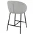 shumee Oblazinjen barski stol, blago v otilo sivi barvi, 65 cm