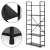 ModernHome loft regal sa 5 polica, crni