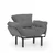 Atelier del Sofa Fotelja Nitta 95x85x70cm Siva