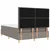 Vidaxl LED Box Spring Postelja z vzmetnico Taupe 140 x 200 cm blago