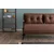 Atelier del Sofa Dvosed na razvlačenje Sando 2 Svetlobraon
