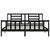 Greatstore Posteljni okvir z vzglavjem črn 200x200 cm trden les