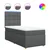 vidaXL Box spring postelja z vzmetnico temno siva 80x200 cm blago