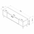 HANAH HOME TV polica Dekol1 Anthracite Gold