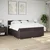 Vidaxl Box spring postelja z vzmetnico temno rjav 200x200 cm blago