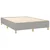 Krevet box spring s madracem LED svjetlosivi 140x200 cm tkanina