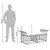 Set vanjskih sofa s jastukom 7 pcs Crna i tamno siva Poliester