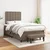 Vidaxl Box spring postelja z vzmetnico taupe 120x200 cm blago