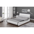 Corium® Moderni tapecirani bračni krevet - umjetna koža - sa LED atmosfernim svijetlom - 180x200cm (bijelo)