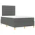 Vidaxl LED Box Spring Postelja Temno siva 120 x 200 cm blago