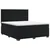 vidaXL Postelja boxspring z vzmetnico Črna 200 x 200 cm Žamet