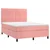 Vidaxl Box spring postelja z vzmetnico roza 140x200 cm žamet