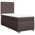Vidaxl Box spring postelja z vzmetnico temno rjava 80x200 cm blago