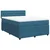 Vidaxl Box spring postelja z vzmetnico modra 140x190 cm žamet