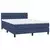 shumee Box spring postelja z vzmetnico LED modra 140x200 cm blago