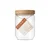 Storage jar, made from glass, 500 ml, with bamboo lid, Idilica - Kit