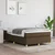 shumee Box spring postelja z vzmetnico temno rjava 120x190 cm blago