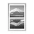Plakat s paspartujem japonska gora Fuji v črnobeli varianti - 60x90 silver