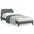 Vidaxl Posteljni okvir Dover temno siv 90x190 cm blago