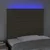 LED uzglavlje smeđesivo 100x5x118/128 cm od tkanine