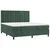 Vidaxl Box spring postelja z vzmetnico LED tem. zelena 180x200cm žamet