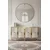 Hanah Home komoda Pega 150, 125 cm, bela / travertin / zlatna