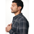MEXX Muška košulja Long sleeve flanel check overshirt with pocket antracit