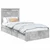 Krevet s od storage Betonski sivi 90 x 190 cm Konstruirano drvo