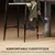 Homestar Set 2 barskih stolov 43x55x103 cm naravno leseno