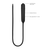 Ouch! Silicone Vibrating Bullet Plug Extra Long Urethral Sounding Black