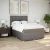 Vidaxl Box spring postelja z vzmetnico taupe 140x200 cm blago