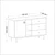 HANAH HOME Komoda Naturel Anthracite