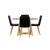Venture Design Jedilna miza in stol komplet Yakidon Today miza 120x75 cm stol 56x90x44 cm rjava črna