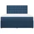 Vidaxl Box spring postelja z vzmetnico modra 180x200 cm blago
